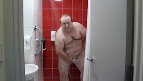 Daddy Bear Showering in Hotel