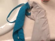 Cumming on Friends GF panties and bra