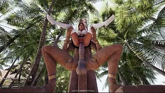 Lara Croft is a good girl because she takes the statue's fat dick in her ass. 3D Hentai Game