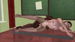 animated 3d gay scene – close and intimate spoon position
