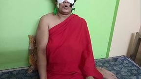 Mature fat big anus and round ass saree wearing tantrik mata randomly fucked by her mature student and she moaning