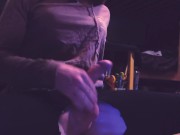 Quick Edging Session Leads to Big Cumshot