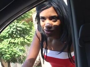 Pretty small titted black girl gets her wet pussy licked and fucked