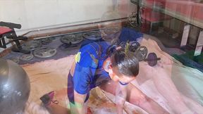 super fit sexy gym girl - naughty workout gunged