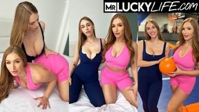 Fairytale Skylar Snow and Angel Youngs at pussy licking clip