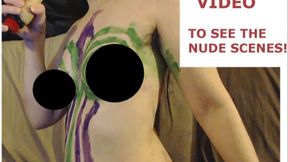 Hairy Girl Bodypaint and Blowjob