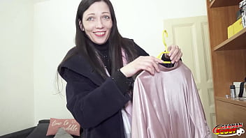 GERMAN SCOUT - First Time Anal Sex for small Tits Cougar Rina Helena at Pick Up Casting