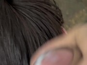 Came all over my roommate’s hair after school