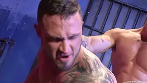 Slamming Hard Next To Hairy Bodybuilder