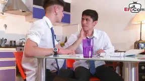 Gay twinks try bareback anal creampie first time