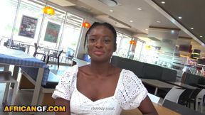 Cute Ebony Girlfriend Pussy Pounded By Big White Cock In a Public Park