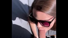 Hot and Steamy Balcony Blowjob on Auriala