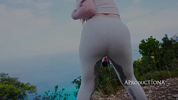 Pixie WETTING her self and DRINK PISS on a hike