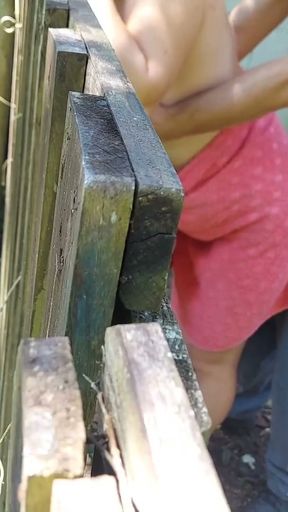 Shower doesn't work, married woman asks farm caretaker for help using just a towel and pays with sex   Clip 1