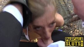 Young babe Silvia Dellai creampied after anal domination