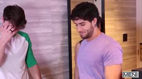 MEN - Paul Canon Wants Diego Sans To Fuck Him, So He Starts Sucking His Cock While His Wife Is In The Other Room