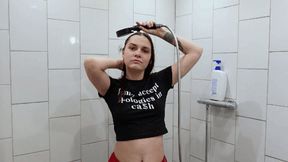 Washing my hair and wetlook