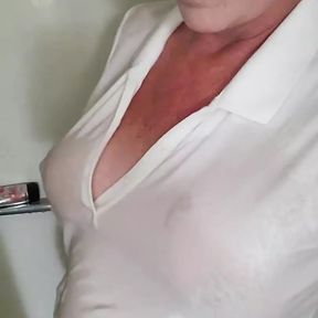 Wet Polo T Shirt Shower Squirt Cougar