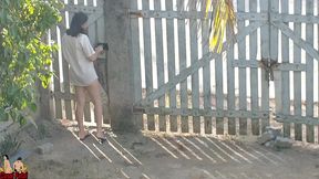 wife s cuckold walking without panties outdoor