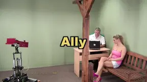Busty Ally gets her breasts whipped by the spanking machine