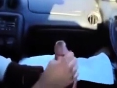 BBC gets a handjob in the car