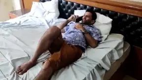 Curvy stepdad makes tiny GF show off her round butt