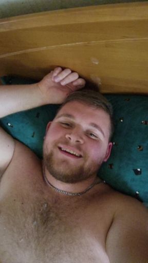 Bear jerks off and squirts himself full