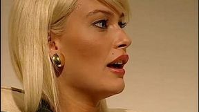 Lingerie-laced blonde Federica Tommasi gets an anal fuck