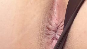 Anal close up cum
