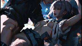 between the drops, her silence says: take me, if you dare.