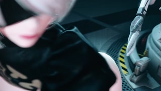 Nier Automada siendo follada en todos sus agujeros