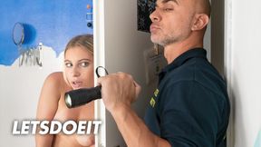 Lilly Bella Gets Fucked By Security Guards Huge White Cock
