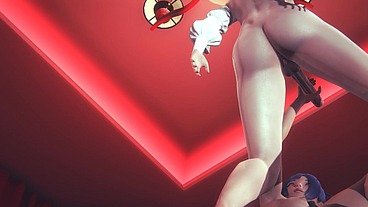 Genshin Impact Hentai - Xiangling Handjob to Jean Futanari - Japanese Asian Manga Anime Game Porn