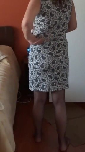I Get Dressed Twice to Go to the Motel with My Boss and My Husband Records Me and Masturbates