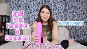Small Penis Humiliation and Comparison - Bratty Sydney Screams Wants a Bigger Dick Than What You Have and Humiliates & Compares Her Dildo to Your Little Penis - SPH, Dick Comparison, Dick Slapping, Bratty, BBW - HD 1080 MP4