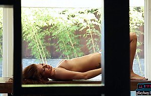 Petite redhead models Tawny Swain and Mandie Sue posing for Playboy