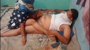 Bhabhi ji in saree with full mood