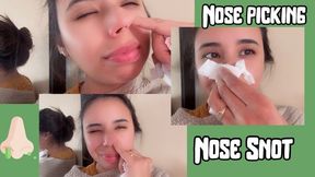 Nose picking + runny nose