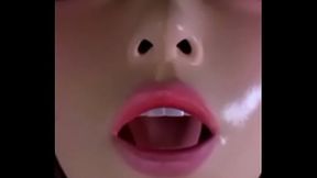 3D HQ Asian POV Cowgirl Riding Sex Big Tits Breast Expansion Brunette wSound added Pt 1