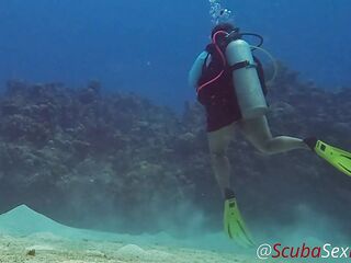 SCUBA Sex in a Miniskirt by a Charming Coral Reef