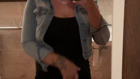 Flashing in the Rain and Rain Thumb in Ass Sex