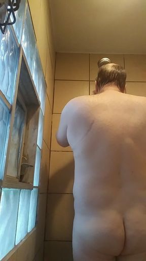 Stroking my Cock in the Shower