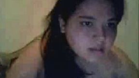 Cut chubby brunette teen from Venezuela showed me her boobs on cam