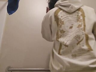 Gothic femboy rides toys