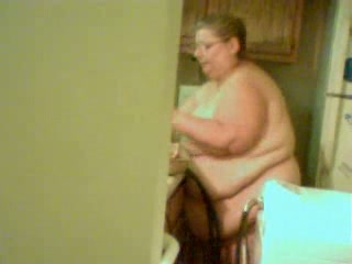 Enormous and fat mature wifey in the house all naked