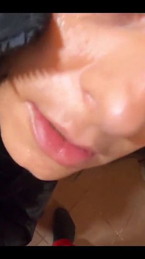 Milfycalla- a Lot of Cum on My Black Down Jacket and Black Leather Leggings 216