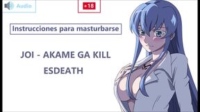 Esdeath Dominates Slave in Spanish JOI for Futanari BDSM Fun