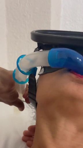 Let me try on the snorkel And maybe your cock