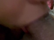 My Dominican neighbor jumps into my bed and sucks the cum out of my dick and swallow the cum.