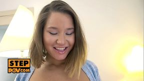 POV - Amalia Davis wants stepbrother'_s cum